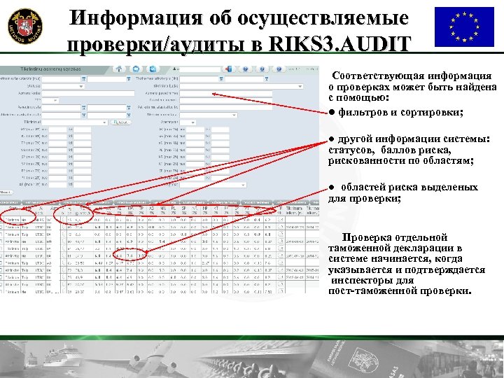 Информация об осуществляемые проверки/аудиты в RIKS 3. AUDIT Соответствующая информация о проверках может быть