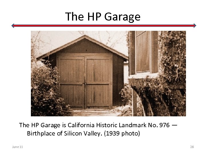 The HP Garage is California Historic Landmark No. 976 — Birthplace of Silicon Valley.