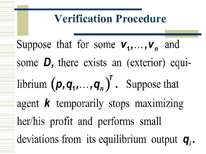 Verification Procedure 