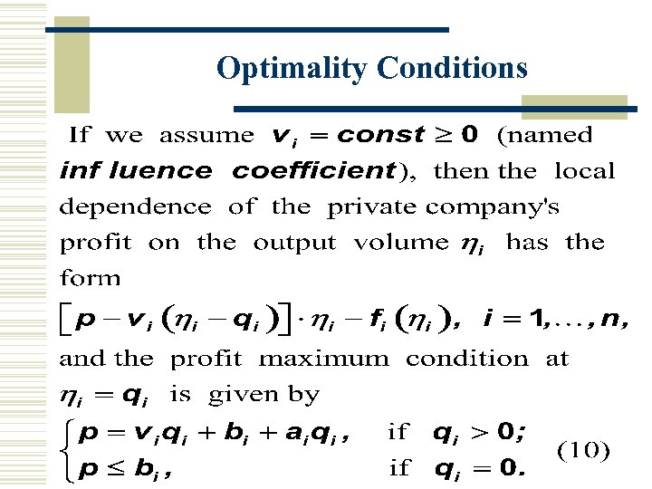 Optimality Conditions 