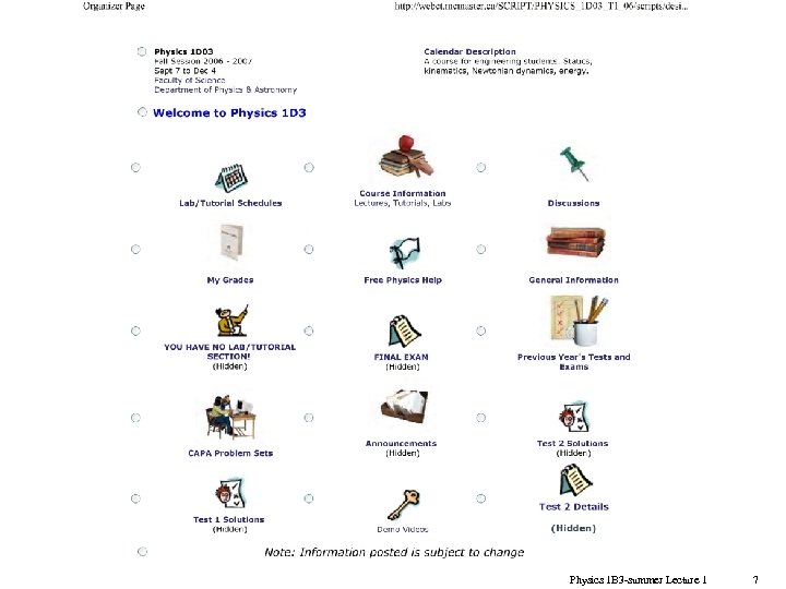 Physics 1 B 3 -summer Lecture 1 7 