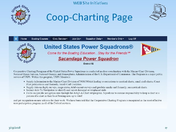 WEB Site Initiatives Coop-Charting Page 3/19/2018 17 