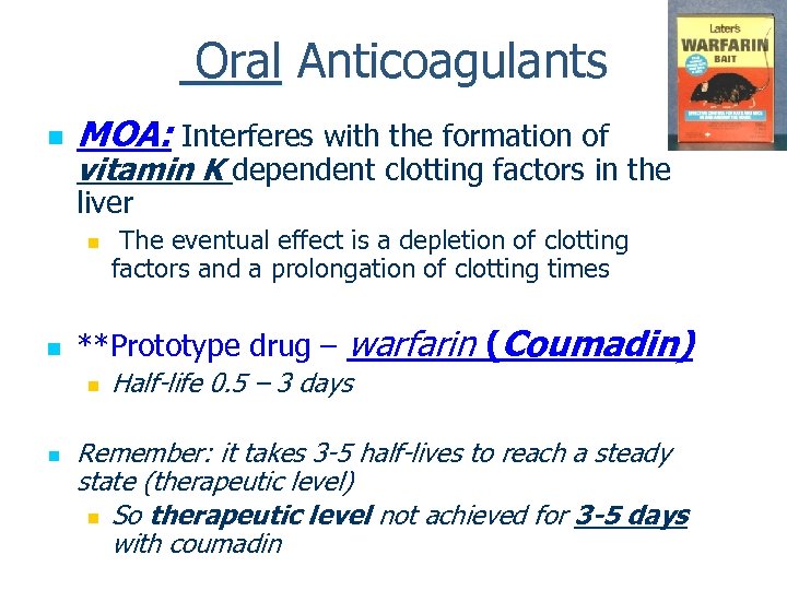 Hemostasis Coagulation Modifying Agents Pathopharmacology Wanda Lovitz