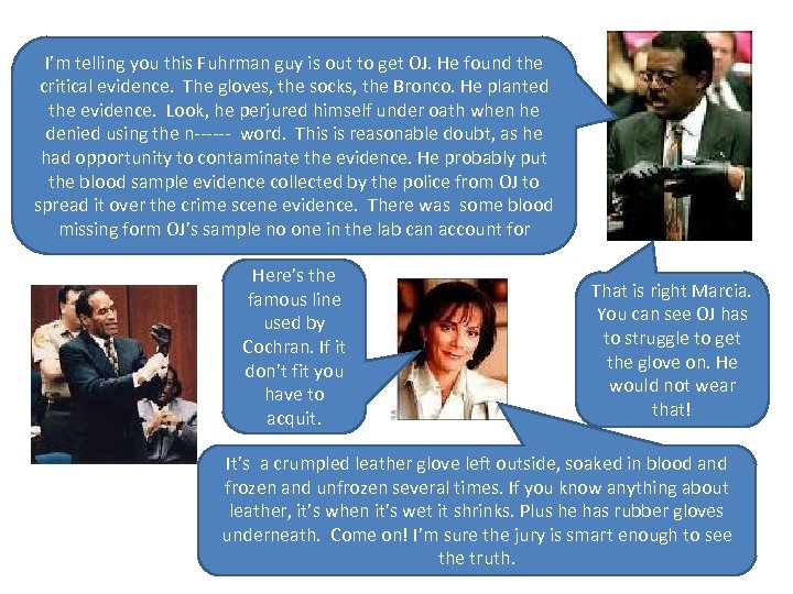 I’m telling you this Fuhrman guy is out to get OJ. He found the