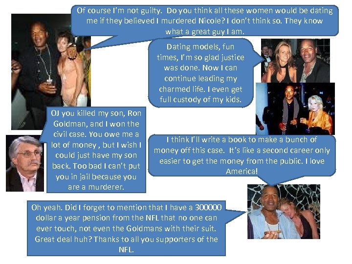 Of course I’m not guilty. Do you think all these women would be dating