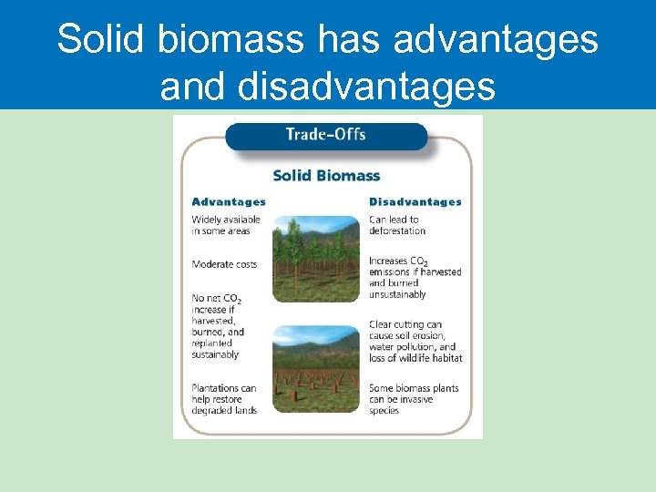 Solid biomass has advantages and disadvantages 