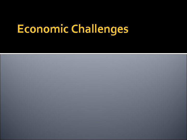 Economic Challenges 