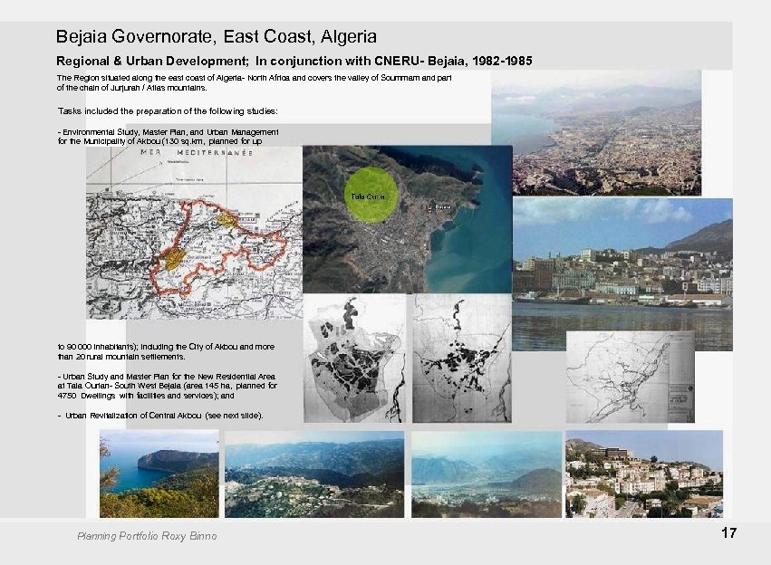 Bejaia Governorate, East Coast, Algeria Regional & Urban Development; In conjunction with CNERU- Bejaia,
