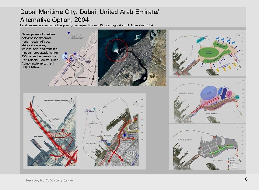 Dubai Maritime City, Dubai, United Arab Emirate/ Alternative Option, 2004 Landuse analysis and structure