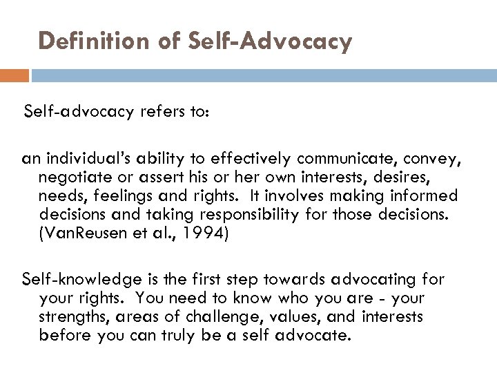 Self Advocacy A Skill And A Right