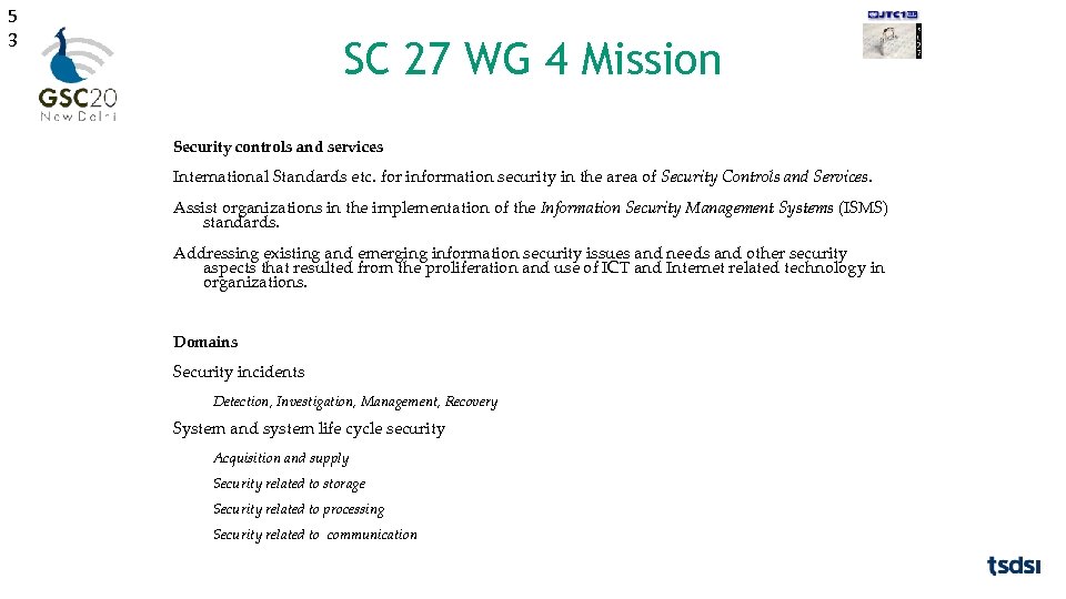 5 3 SC 27 WG 4 Mission Security controls and services International Standards etc.