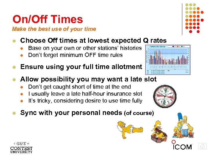 On/Off Times Make the best use of your time Choose Off times at lowest