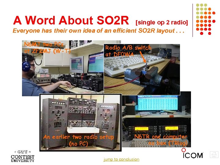 A Word About SO 2 R [single op 2 radio] Everyone has their own