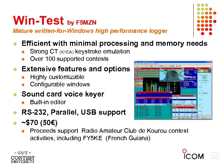 Win-Test by F 5 MZN Mature written-for-Windows high performance logger Efficient with minimal processing