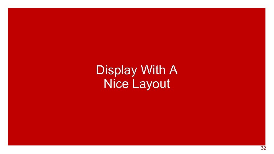 Display With A Nice Layout 32 