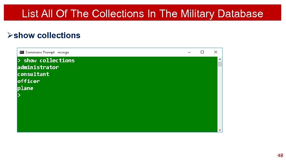List All Of The Collections In The Military Database Øshow collections 48 