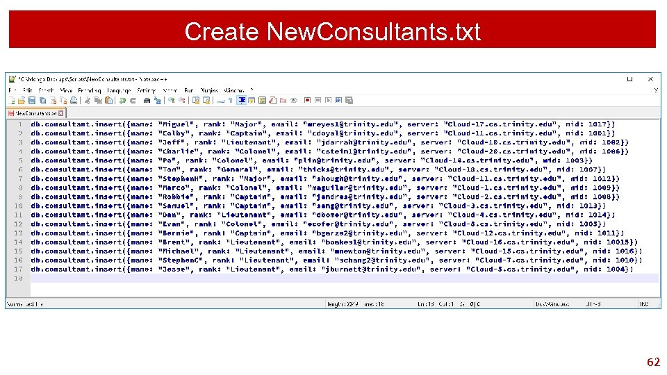 Create New. Consultants. txt 62 