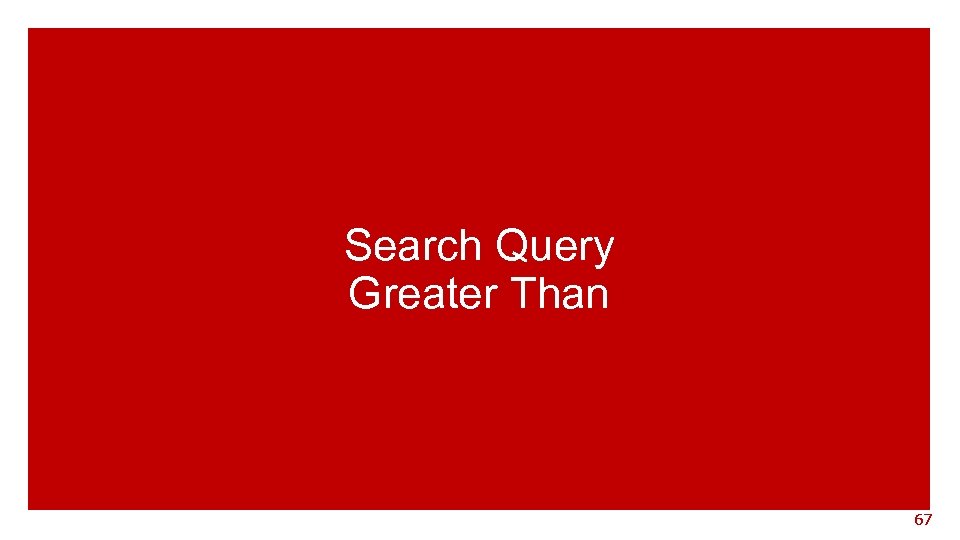 Search Query Greater Than 67 