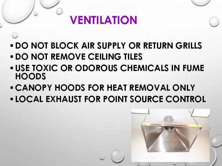VENTILATION § DO NOT BLOCK AIR SUPPLY OR RETURN GRILLS § DO NOT REMOVE