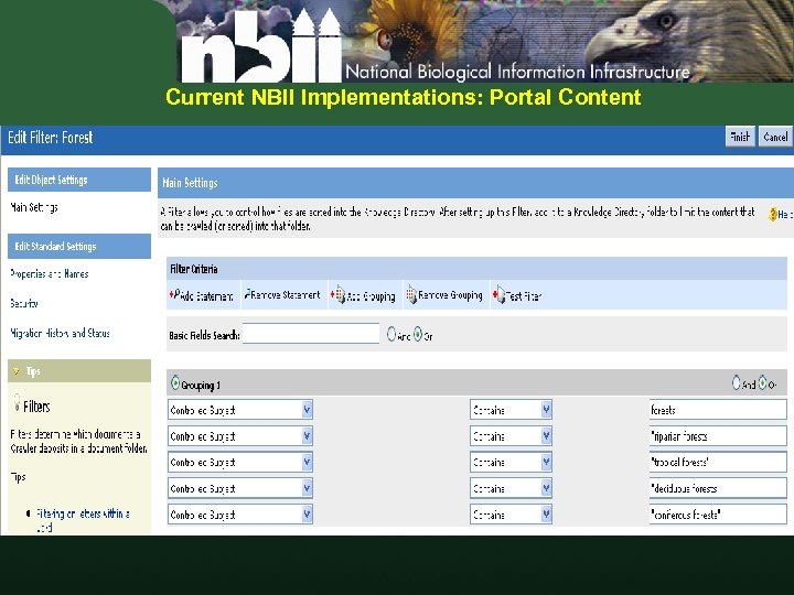 Current NBII Implementations: Portal Content 