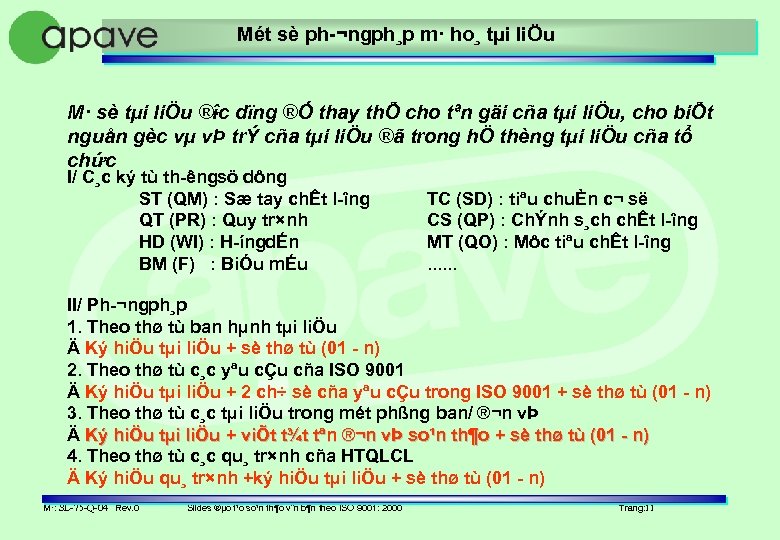 Mét sè ph ¬ngph¸p m· ho¸ tµi liÖu M· sè tµi liÖu ® c