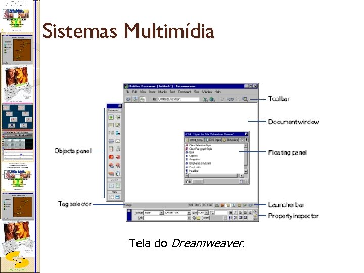 Sistemas Multimídia Tela do Dreamweaver. DSC/CEEI/UFCG 