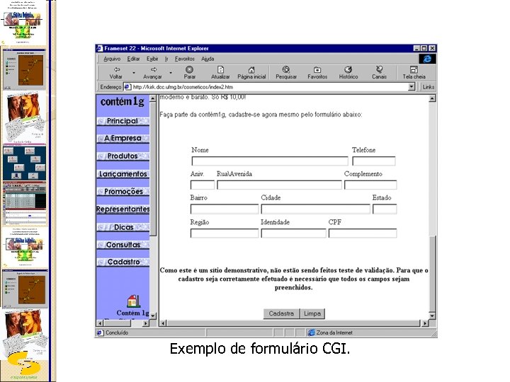 Exemplo de formulário CGI. DSC/CEEI/UFCG 