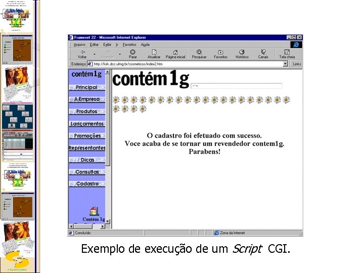 Exemplo de execução de um Script CGI. DSC/CEEI/UFCG 