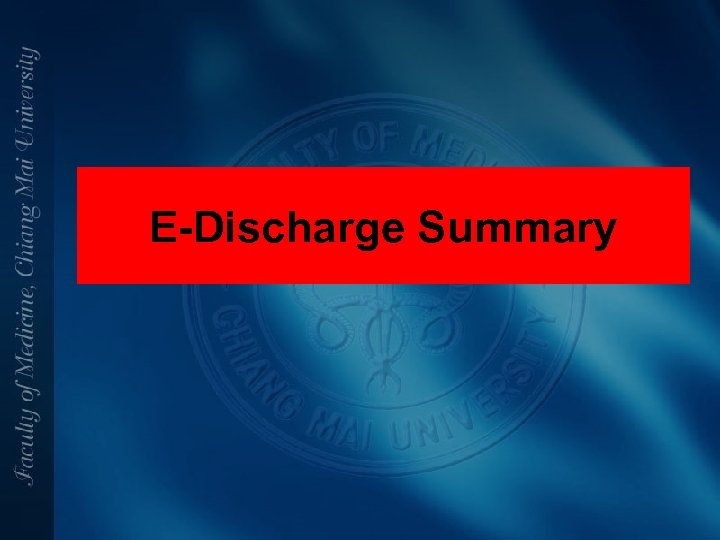 E-Discharge Summary 