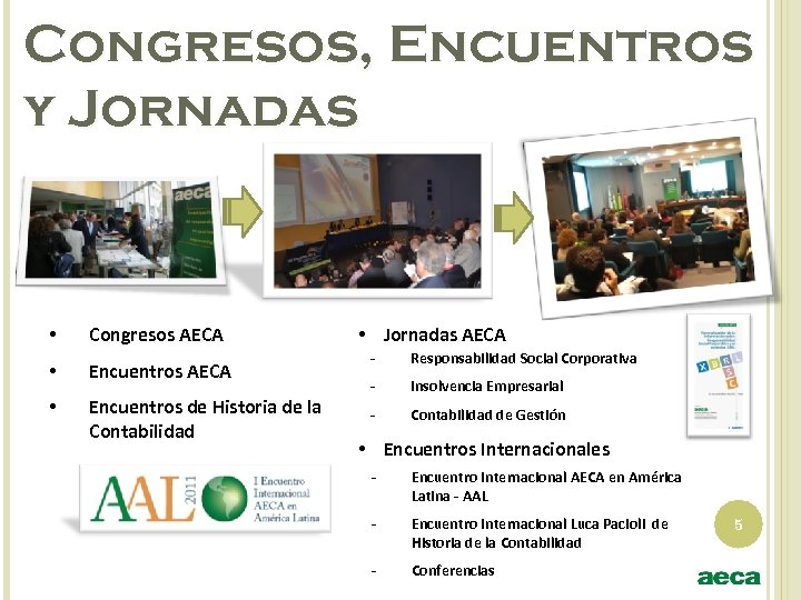 Congresos, Encuentros y Jornadas • Congresos AECA • Encuentros de Historia de la Contabilidad