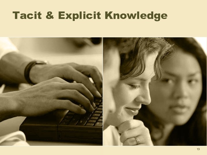 Tacit & Explicit Knowledge 13 