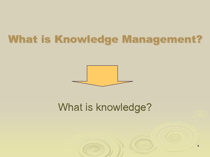 What is Knowledge Management? What is knowledge? 4 