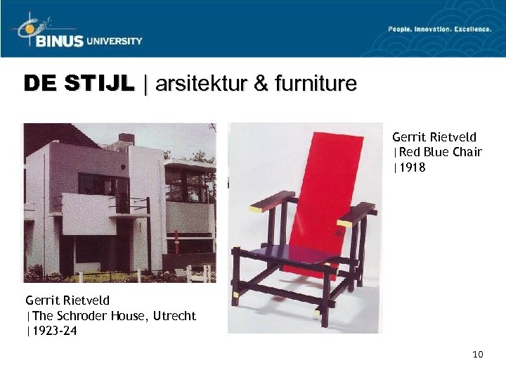 DE STIJL | arsitektur & furniture Gerrit Rietveld |Red Blue Chair |1918 Gerrit Rietveld