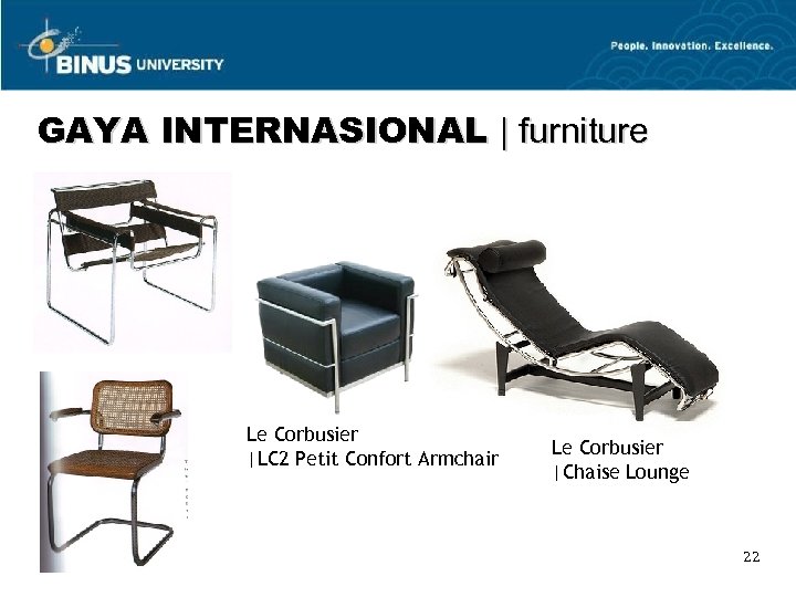 GAYA INTERNASIONAL | furniture Le Corbusier |LC 2 Petit Confort Armchair Le Corbusier |Chaise