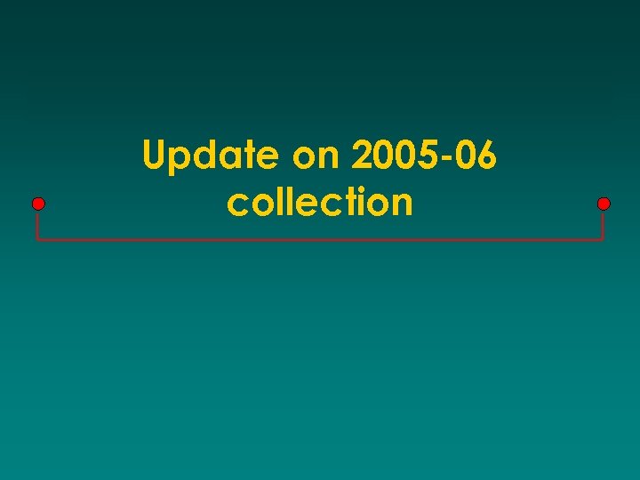 Update on 2005 -06 collection 