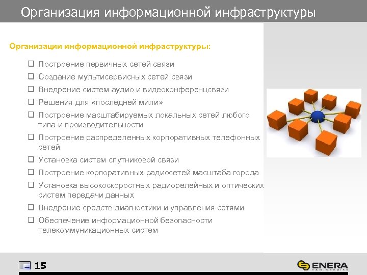Организация информационной инфраструктуры Организации информационной инфраструктуры: q Построение первичных сетей связи q Создание мультисервисных