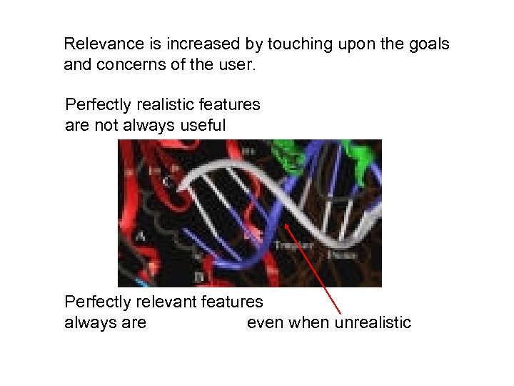 Relevance is increased by touching upon the goals and concerns of the user. Perfectly