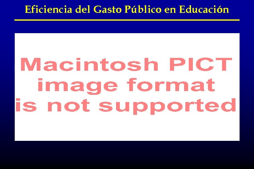 Eficiencia del Gasto Público en Educación 