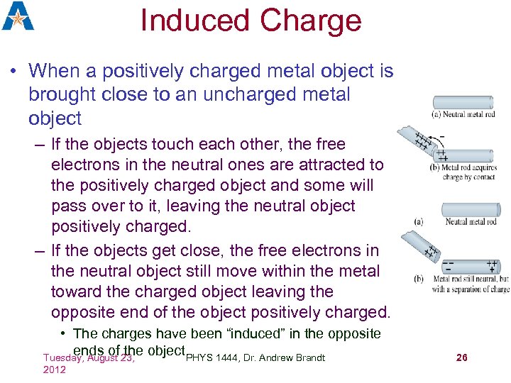 Induced Charge • When a positively charged metal object is brought close to an