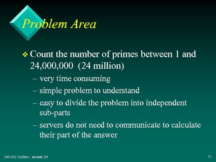 Problem Area v Count the number of primes between 1 and 24, 000 (24