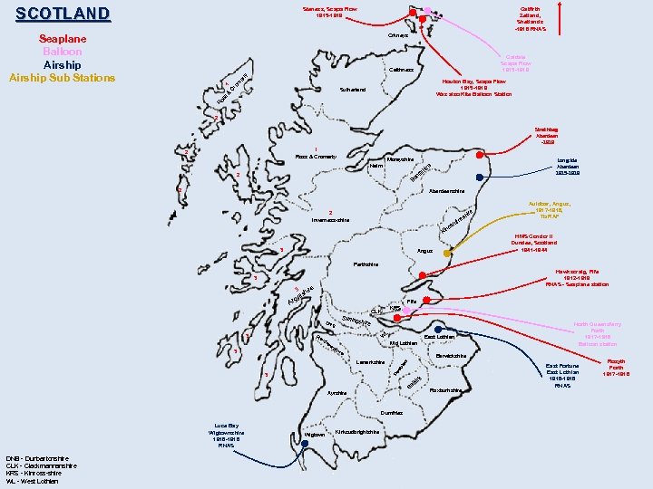 SCOTLAND Steness, Scapa Flow 1915 -1919 Catfirth Zetland, Shetlands -1918 RNAS Orkneys Seaplane Balloon