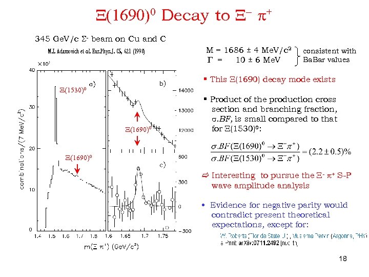 X(1690)0 Decay to X- + 345 Ge. V/c S- beam on Cu and C