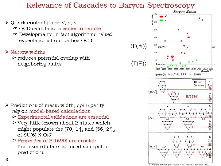 Relevance of Cascades to Baryon Spectroscopy Ø Quark content ( u or d, s,