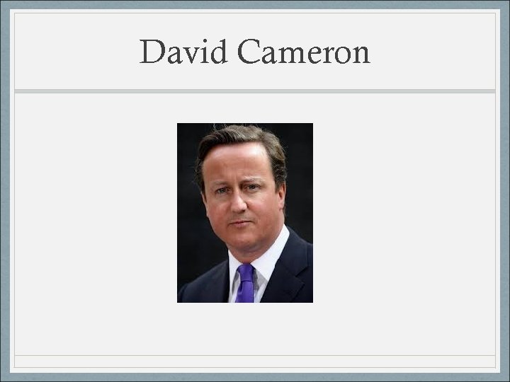 David Cameron 