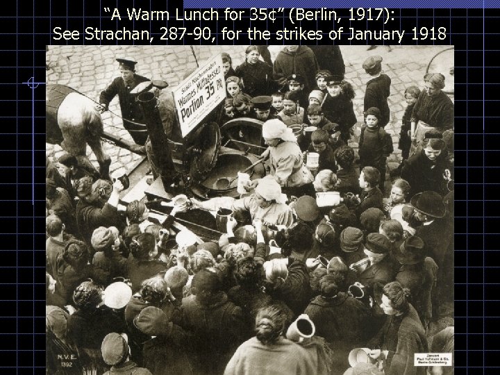 “A Warm Lunch for 35¢” (Berlin, 1917): See Strachan, 287 -90, for the strikes