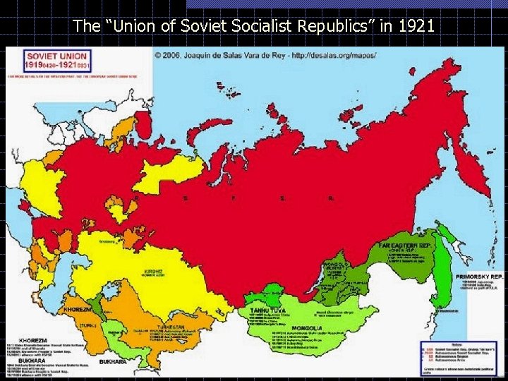 The “Union of Soviet Socialist Republics” in 1921 