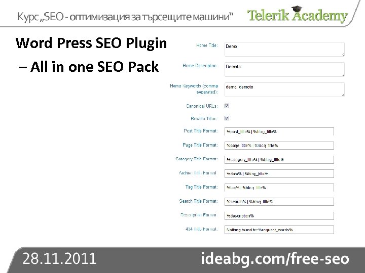 Word Press SEO Plugin – All in one SEO Pack 