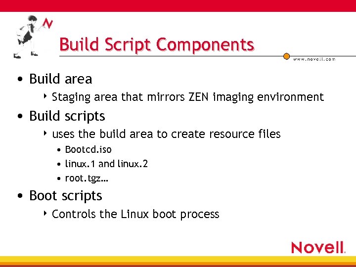 Build Script Components • Build area 4 Staging area that mirrors ZEN imaging environment