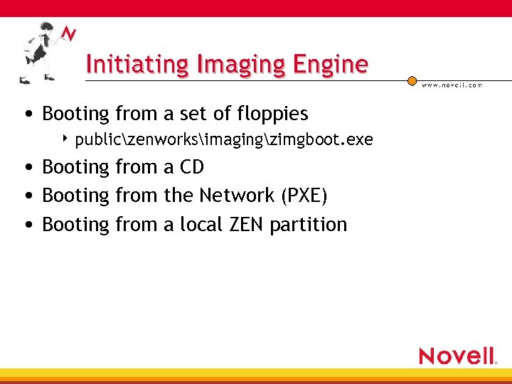Initiating Imaging Engine • Booting from a set of floppies 4 publiczenworksimagingzimgboot. exe •