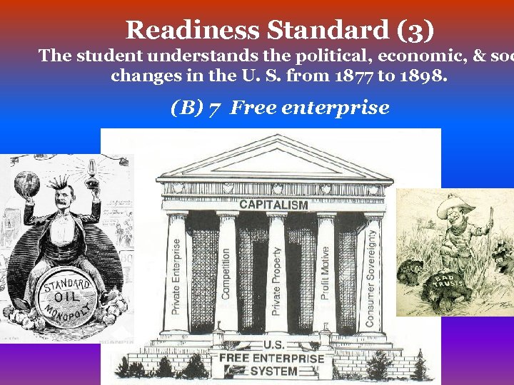 Readiness Standard (3) The student understands the political, economic, & soc changes in the